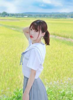 夏季清纯自然美女衬衫短裙唯美小清新梦幻尤物jk制服写真