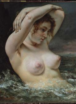 洗澡裸体美女油画图片