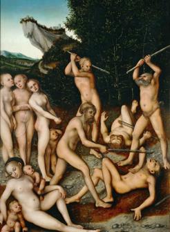 一群男女裸体油画人体高清图片