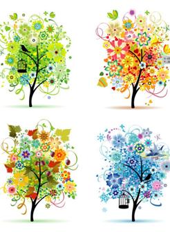 四季花树图片