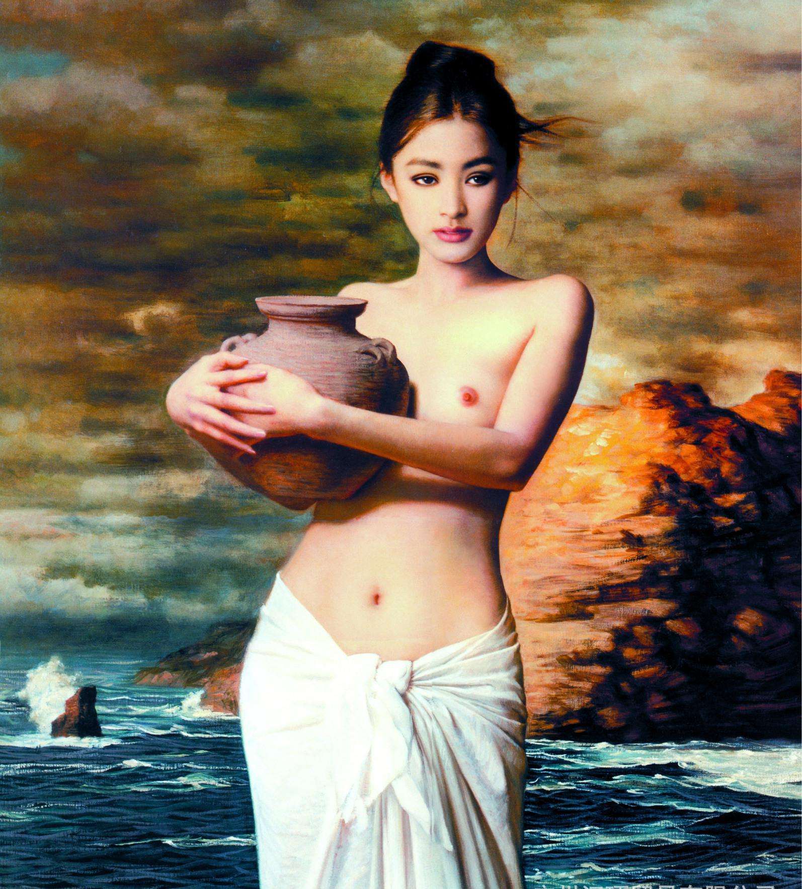 中国真人油画逼真艺术美女图片(4)(点击浏览下一张趣图)