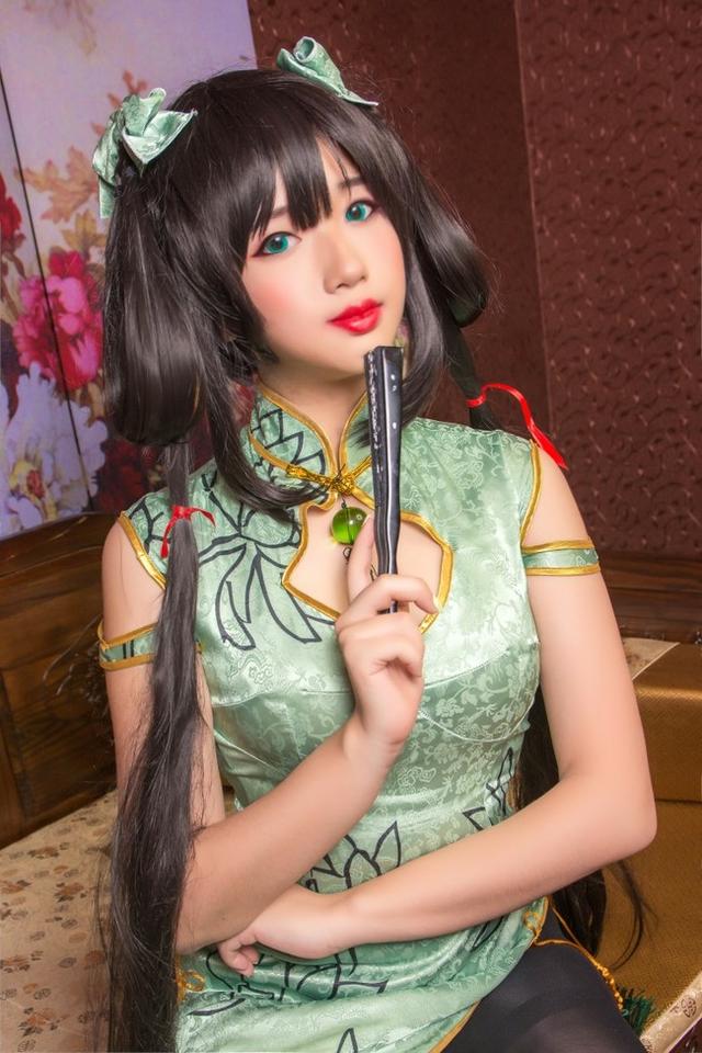 孙尚香cosplay旗袍真人写真(4)(点击浏览下一张趣图)