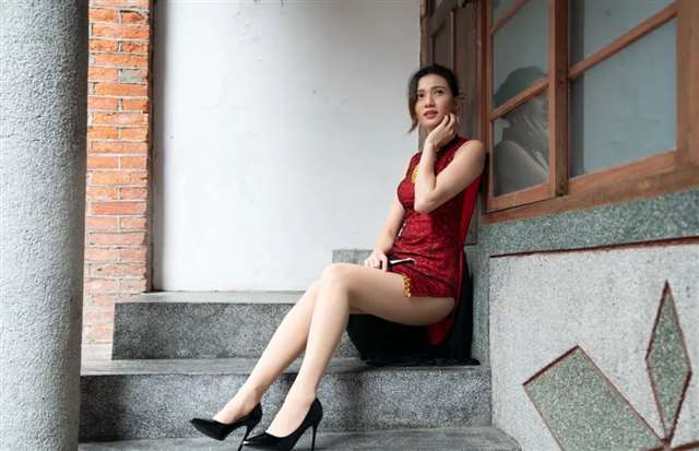 人像摄影 蔡译心,旗袍,絲襪高跟外拍