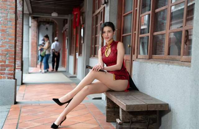 人像摄影 蔡译心,旗袍,絲襪高跟外拍