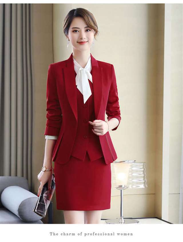 酒店女经理工作服职业装西装套装女秋冬新款时尚修身西服女士正装工装
