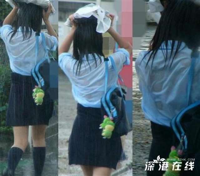 半透明校服:学校发半透明校服内衣若隐若现