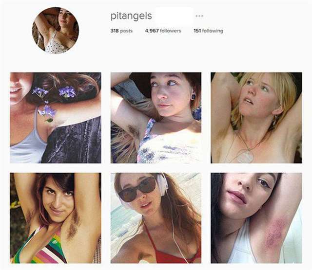 众多女性网晒腋毛自拍照掀起热议(组图)(四)