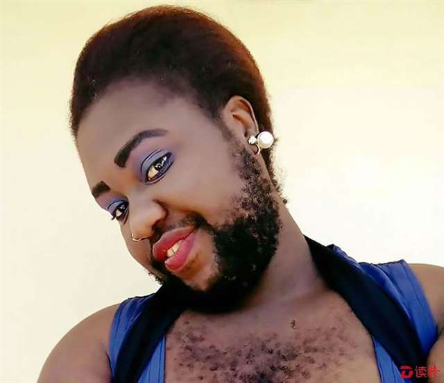 非洲多毛女 浓密胡须胸毛似男人_读特新闻客户端