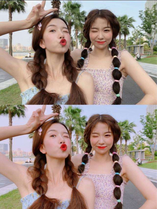 闺蜜出游,自拍拍照技巧推荐,这样拍超甜