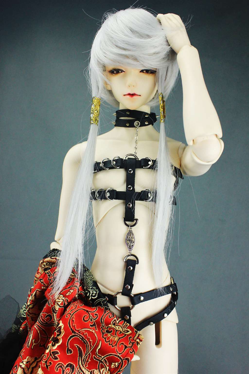 【bia定制】朱刹 1/31/4叔叔bjdsd古装性感骚气皮衣束缚套装