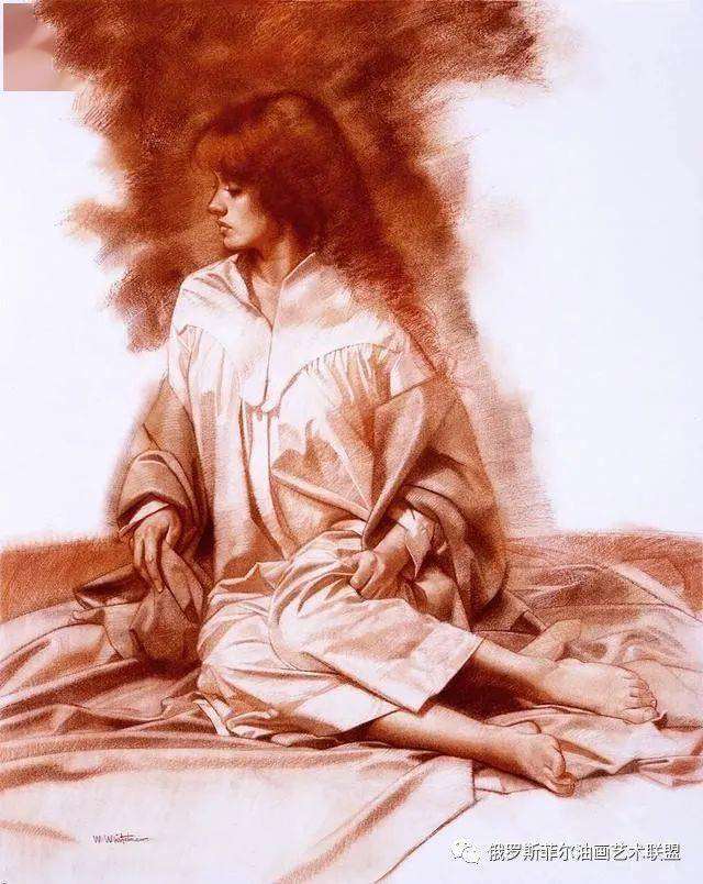 美国艺术家人体油画中的性感少妇,给人以美的享受