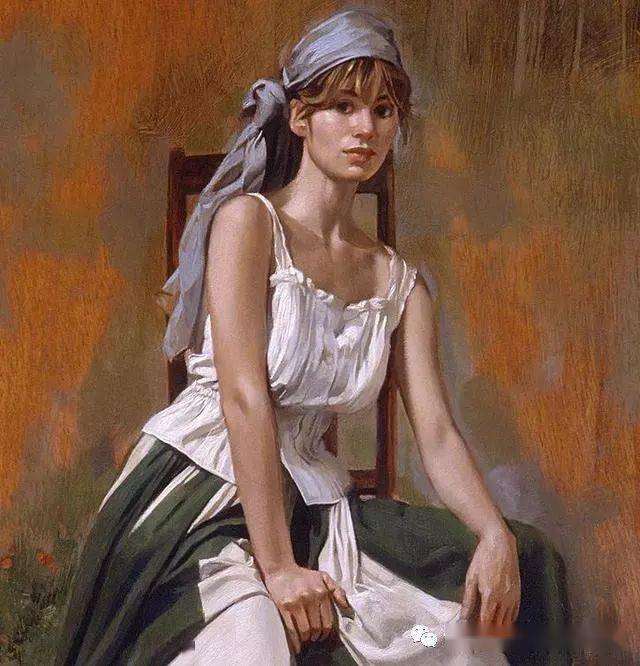 美国艺术家人体油画中的性感少妇,给人以美的享受