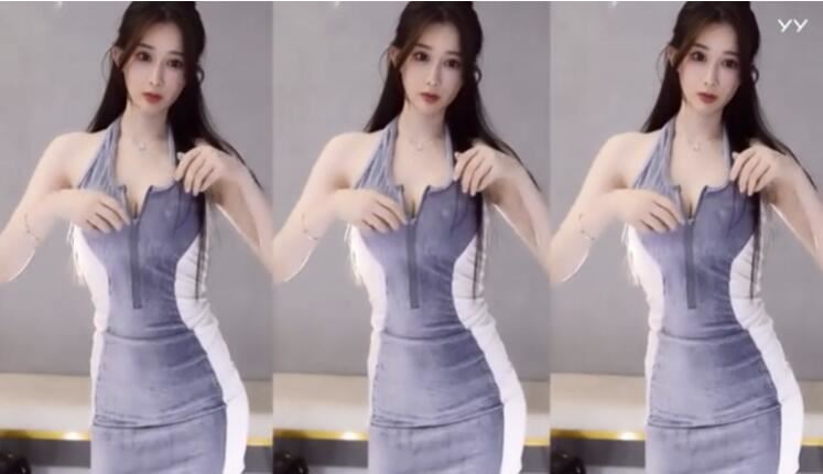 YY奇领心儿直播拉链崩开视频，yy心儿衣服炸了走光爆奶，险些A类违规被封