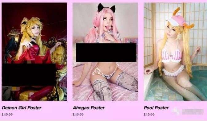 英国女网红Belle Delphine加入P站，陆续发布12部视频资源，靠写真月入百万