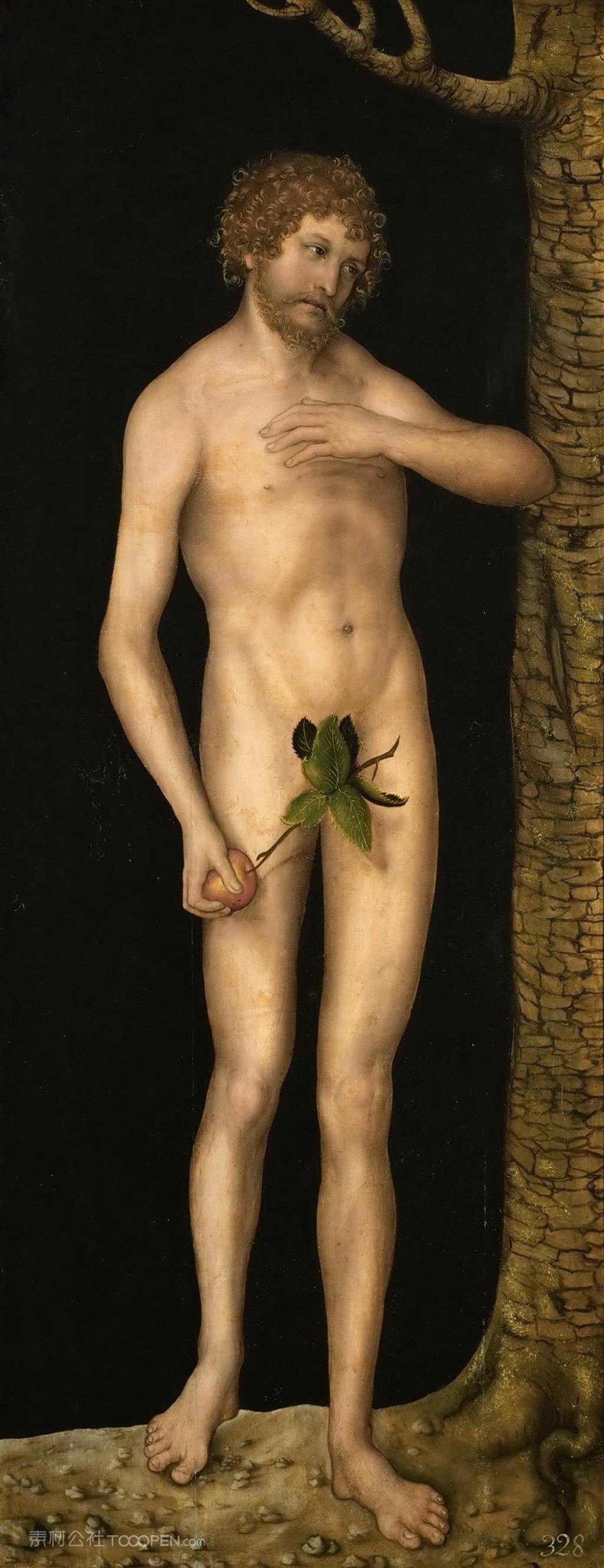 欧美男性裸体人体油画图片高清