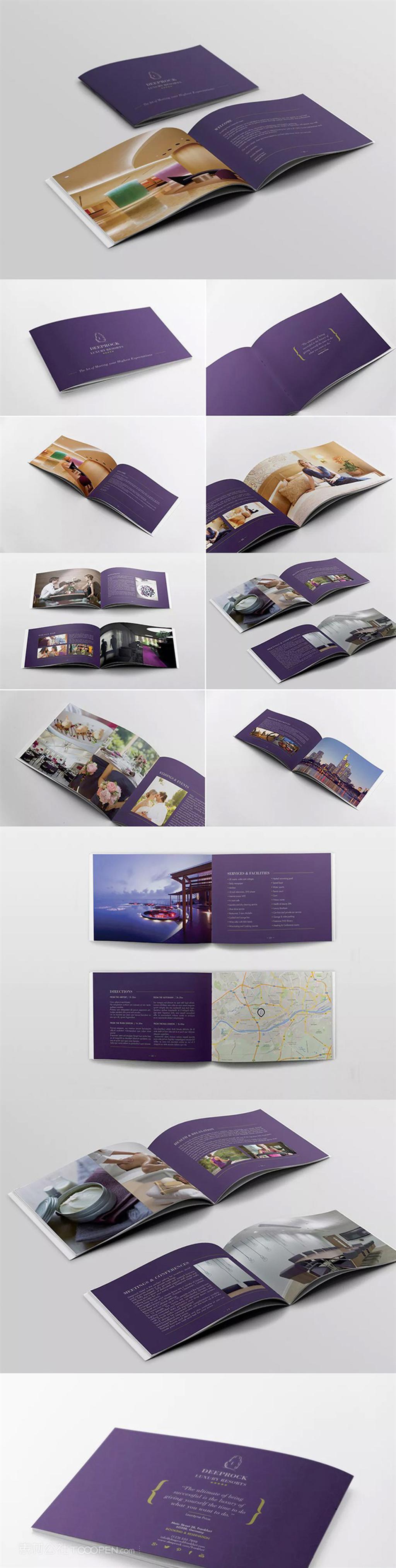紫色婚礼ID画册摄影毕业作品集产品宣传杂志写真排版indesign格式设计素材