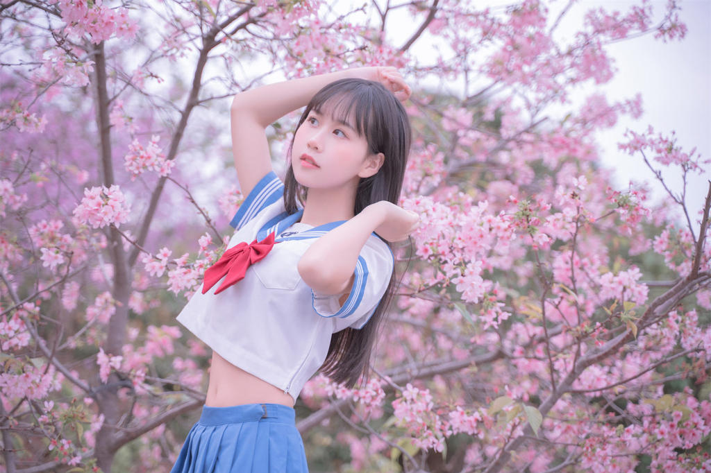 萌芽儿o0樱花jk林中少女59p