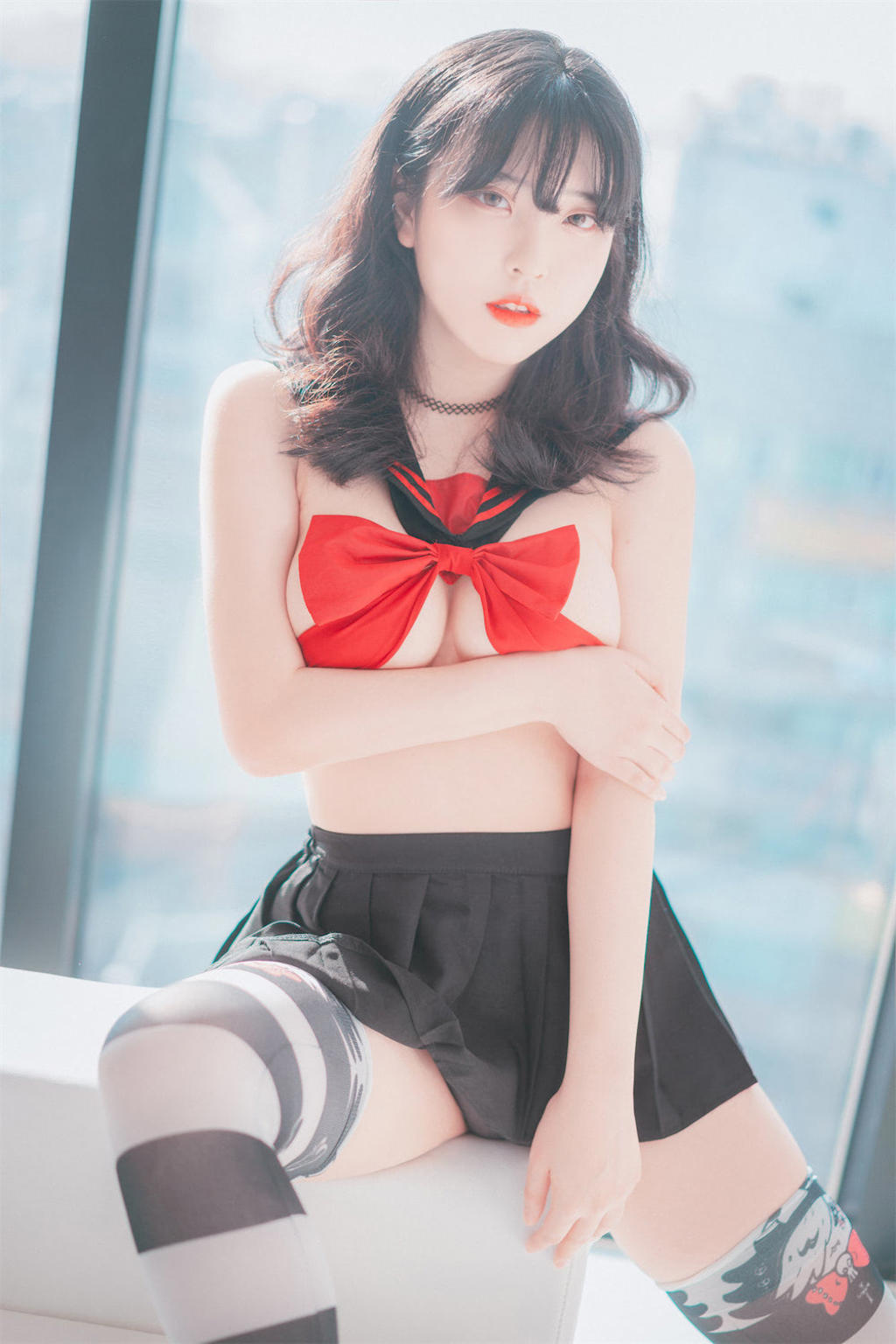 Hana Song黑白条纹狐62p