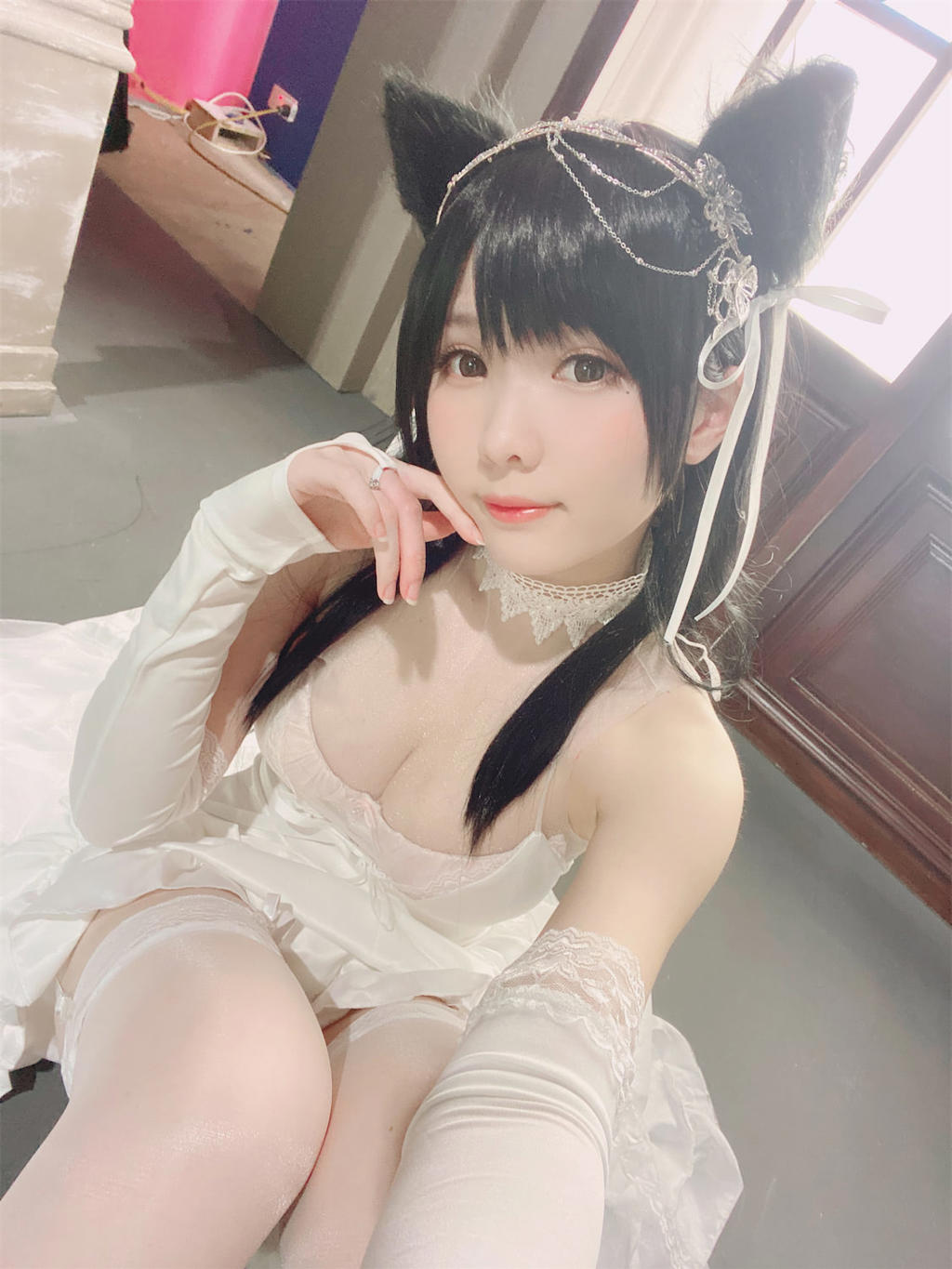 霜月shimo爱宕白婚纱21p