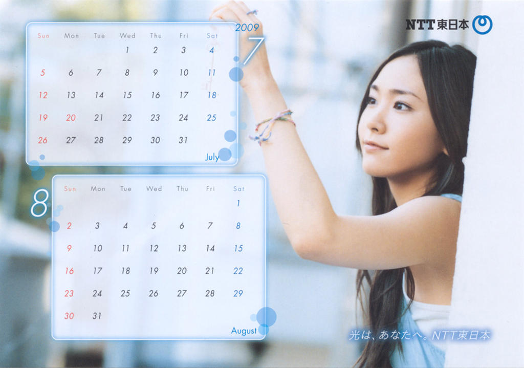 新垣结衣2009 NTT東日本.2009CALENDAR